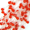 9mm faceted red quartz teardrop beads 15