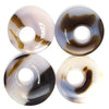 40-48mm grey brown agate gogo donut pendant gemstone