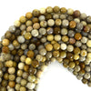 8mm faceted fossil coral round beads 15