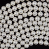 White Shell Pearl Round Beads 15.5