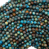 Faceted Brown Blue Turquoise Round Beads 15