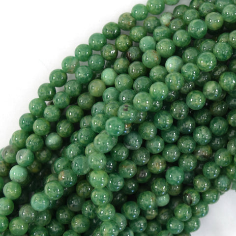 2mm jade round beads 15" strand seed olive