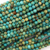 4mm turquoise blue sea sediment jasper round beads 15.5