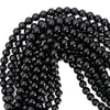 AA Natural Black Tourmaline Round Beads 15.5