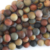 Matte Landscape Polychrome Picture Jasper Round Beads 15.5