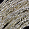 Faceted Bright Silver Hematite Rondelle Beads 15.5