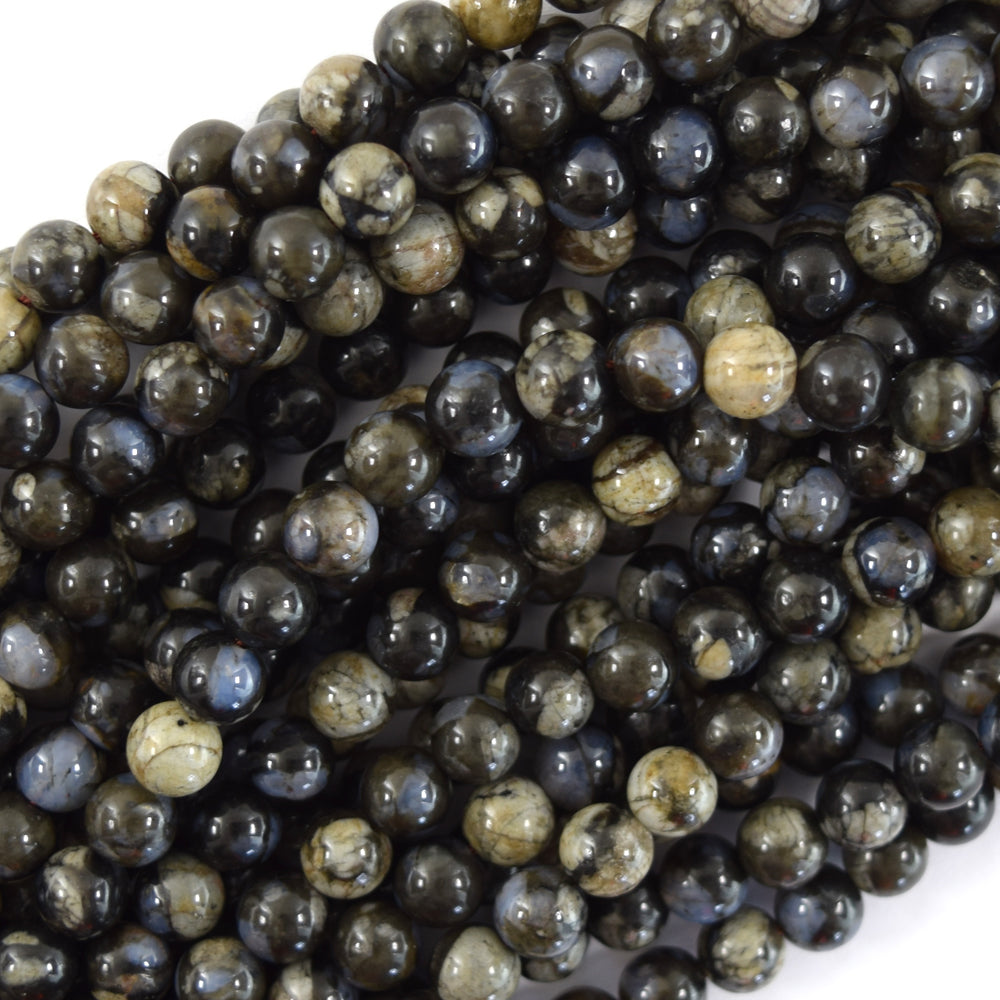 Natural African Gray Opal Round Beads 15.5" Strand 4mm 6mm 8mm 10mm 12mm