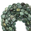 18mm green dragon blood jasper flat teardrop beads 16