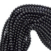 AA Natural Black Tourmaline Round Beads 15.5