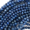 AA Blue Kyanite Round Beads Gemstone 15.5