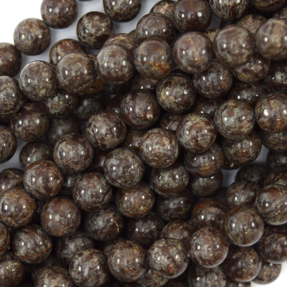BEADIA Natural Brown Picture Jasper Stone Round Loose Semi Gemstone Beads  for Jewelry Making 6MM 61PCS 