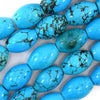 19mm blue turquoise barrel beads 16