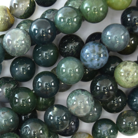 Matte Blue Druzy Agate Round Beads Gemstone 15" Strand 8mm 10mm 12mm