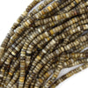 4mm silver leaf jasper heishi beads 15.5