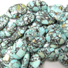 20x30mm blue mosaic flower turquoise flat oval beads 16