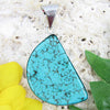 5 pieces 30mm green turquoise moon shape pendant beads