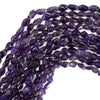 6mm - 8mm faceted purple amethyst nugget beads 15.5