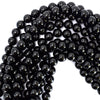 AA Natural Black Tourmaline Round Beads 15.5