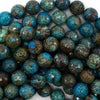 Faceted Brown Blue Turquoise Round Beads 15