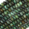 Natural Green African Turquoise Rondelle Button Beads 15