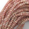 6mm pink opal rondelle beads 16