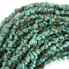 8mm - 10mm green turquoise pebble nugget beads 15.5