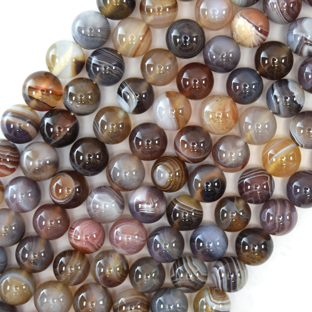 Botswana Agate Beads - 8mm x 12mm Polished Nugget