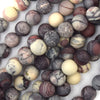 Natural Matte Porcelain Jasper Round Beads 15.5